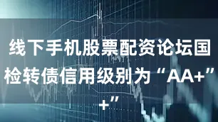 线下手机股票配资论坛国检转债信用级别为“AA+”