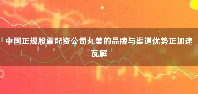 中国正规股票配资公司丸美的品牌与渠道优势正加速瓦解